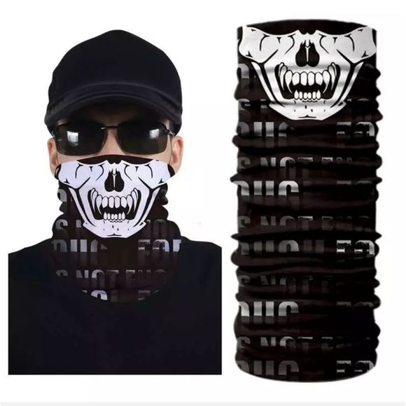 Men (ExyFunShop) Other - Bandana Neck Gaiter Skull Face Mask Bandanas Tube Breathable Rave Face Scarf US
